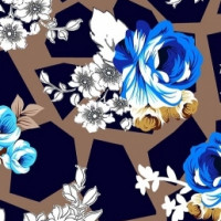 Полотно трикотажное Кулирка 30/1 набивная в рулоне  в Кирове